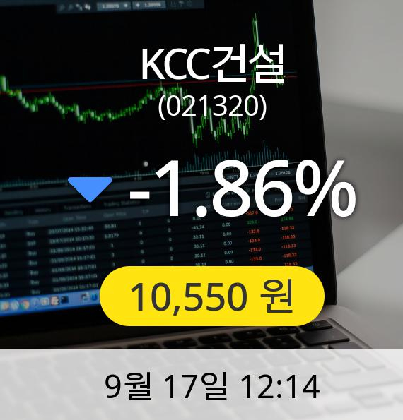 [KCC건설주가] 17일 오후 12시 14분 10,550원