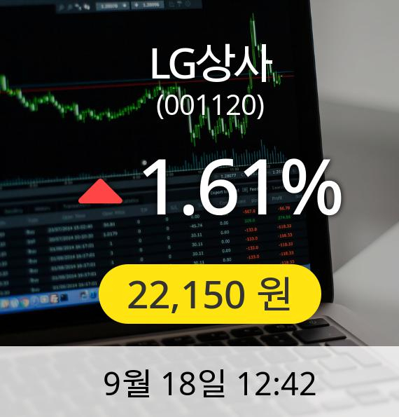 [LG상사주가] 18일 오후 12시 42분 22,150원