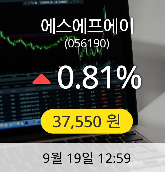 [에스에프에이주가] 19일 오후 12시 59분 37,550원