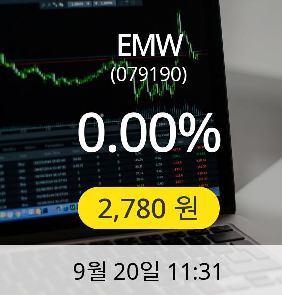 [EMW주가] 20일 오전 11시 31분 2,780원