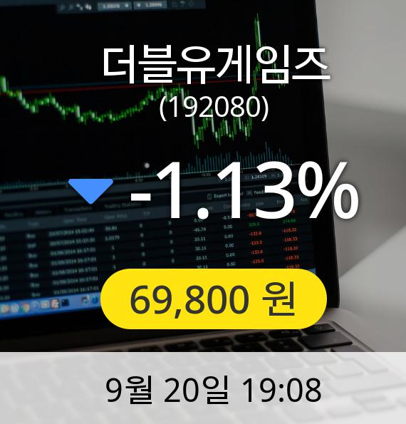 더블유게임즈장종주가 69,800원