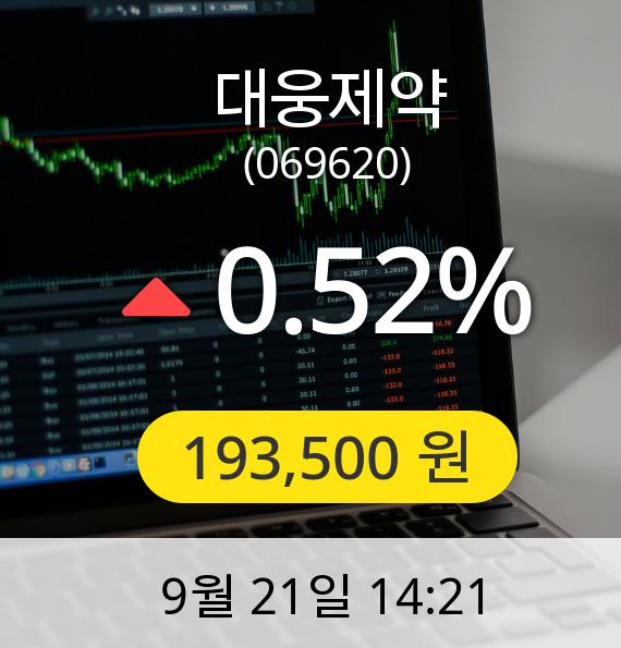 [대웅제약주가] 21일 오후 2시 21분 193,500원