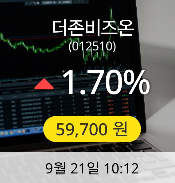 [더존비즈온주가] 21일 오전 10시 12분 59,700원