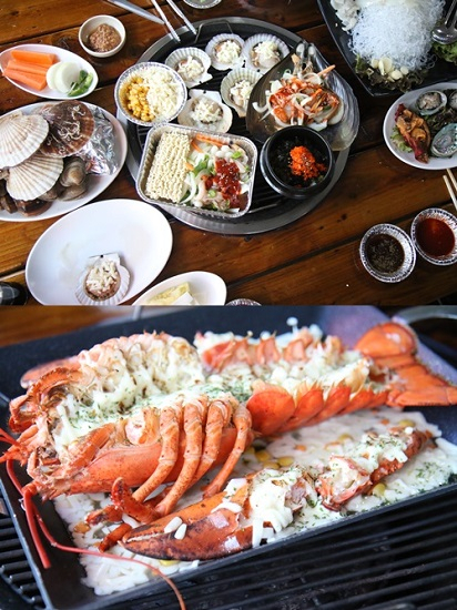 을왕리 맛집 '황신혜조개구이'에서 조개구이와 다양한 해산물을 맛볼 수 있어