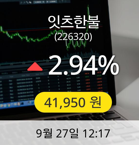 [잇츠한불주가] 27일 오후 12시 17분 41,950원