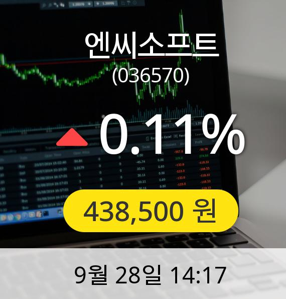 [엔씨소프트주가] 28일 오후 2시 17분 438,500원