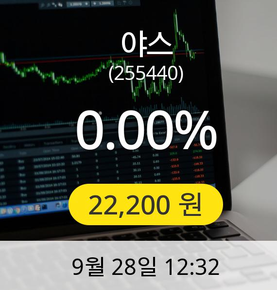 [야스주가] 28일 오후 12시 32분 22,200원