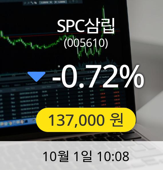 [SPC삼립주가] 1일 오전 10시 08분 137,000원