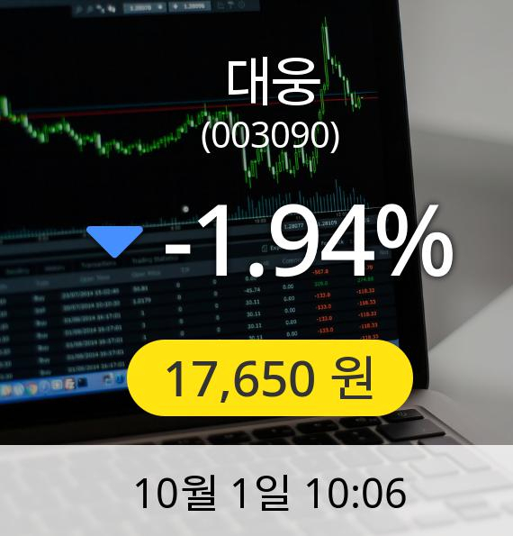 [대웅주가] 1일 오전 10시 06분 17,650원