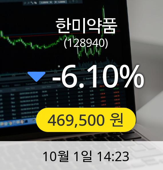 [한미약품주가] 1일 오후 2시 23분 469,500원