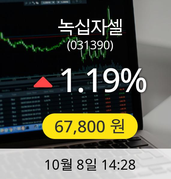 [녹십자셀주가] 8일 오후 2시 28분 67,800원