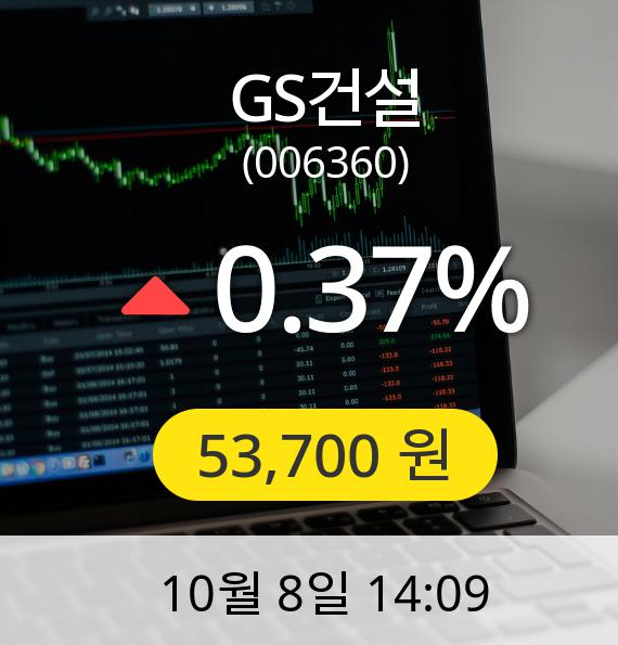 [GS건설주가] 8일 오후 2시 09분 53,700원