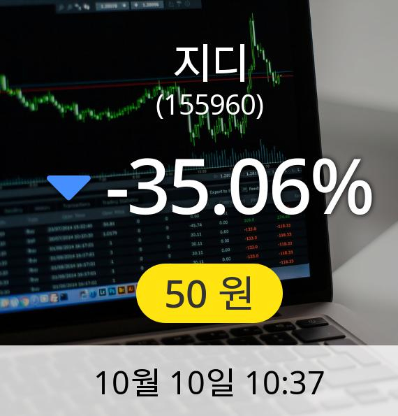 [지디주가] 10일 오전 10시 37분 50원