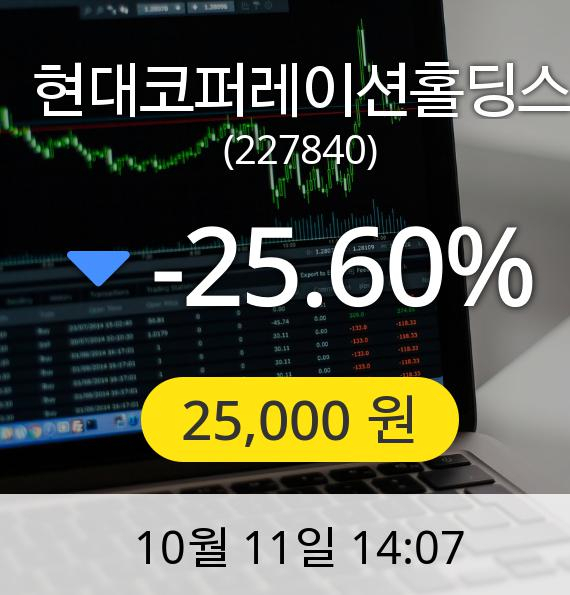 [현대코퍼레이션홀딩스주가] 11일 오후 2시 07분 25,000원