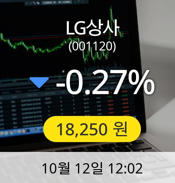 [LG상사주가] 12일 오후 12시 02분 18,250원