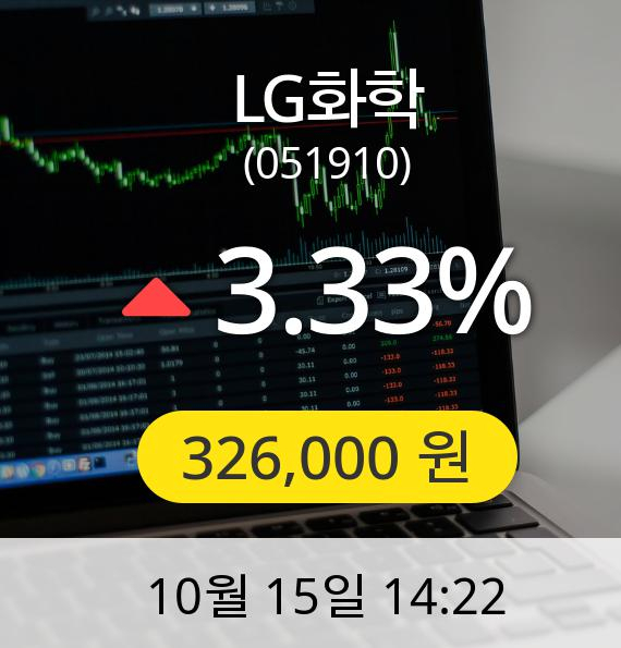 [LG화학주가] 15일 오후 2시 22분 326,000원