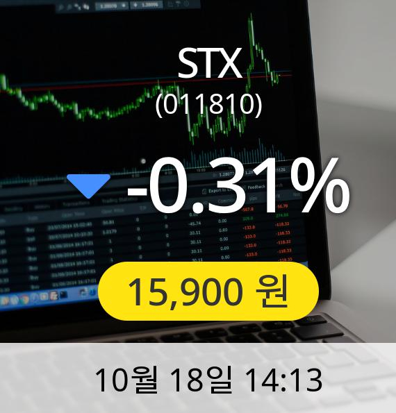 [STX주가] 18일 오후 2시 13분 15,900원