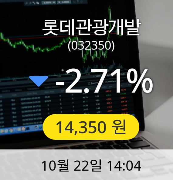 [롯데관광개발주가] 14,350원
