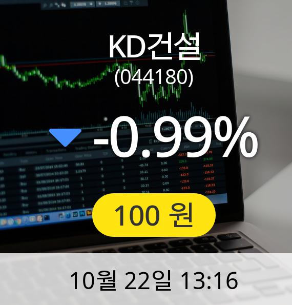 [KD건설주가] 100원