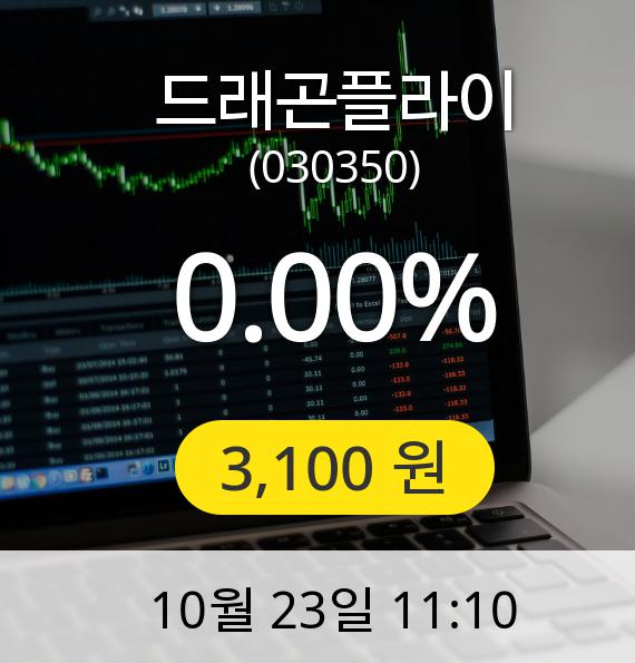 [드래곤플라이주가] 3,100원