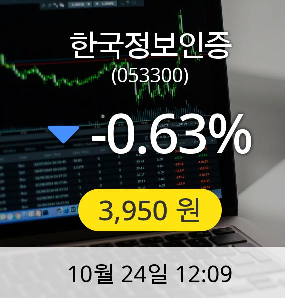 [한국정보인증주가] 3,950원