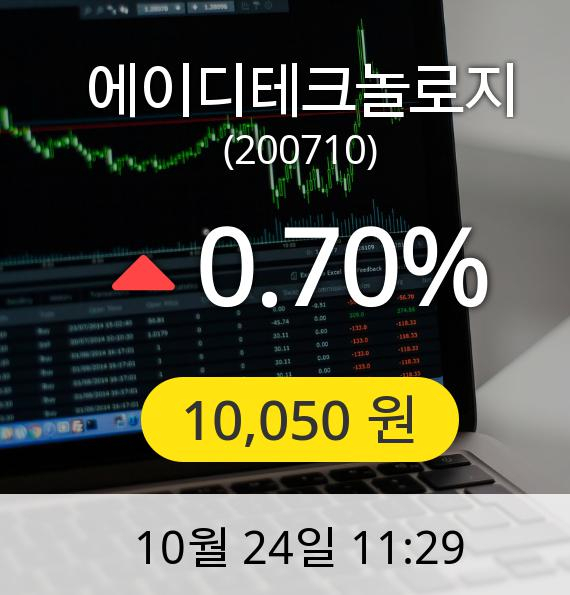 [에이디테크놀로지주가] 10,050원