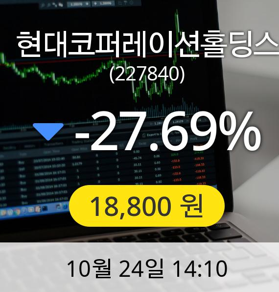 [현대코퍼레이션홀딩스주가]  18,800원