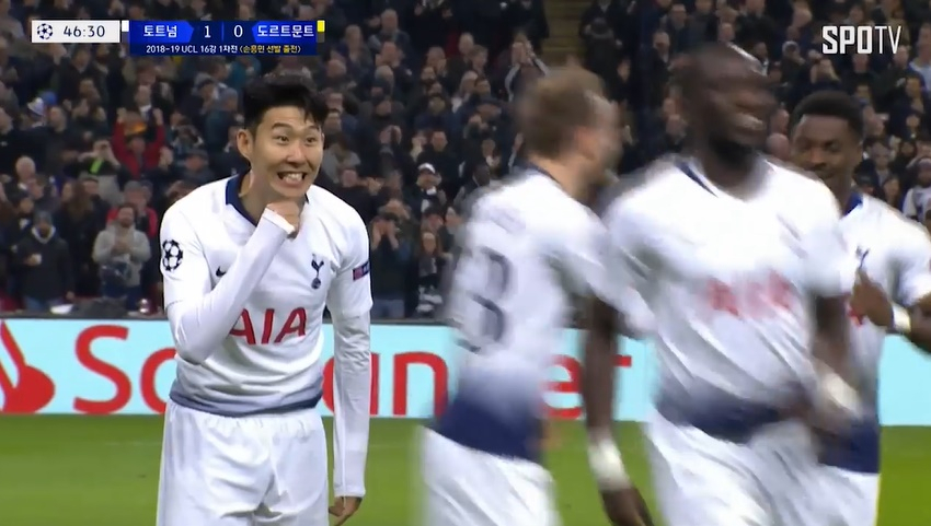 양봉업자, 골 세리머니가 독특해? 도트넘-도르트문트 손흥민 선제골 장면…챔피언스리그 16강 1차전에서 3:0기록해