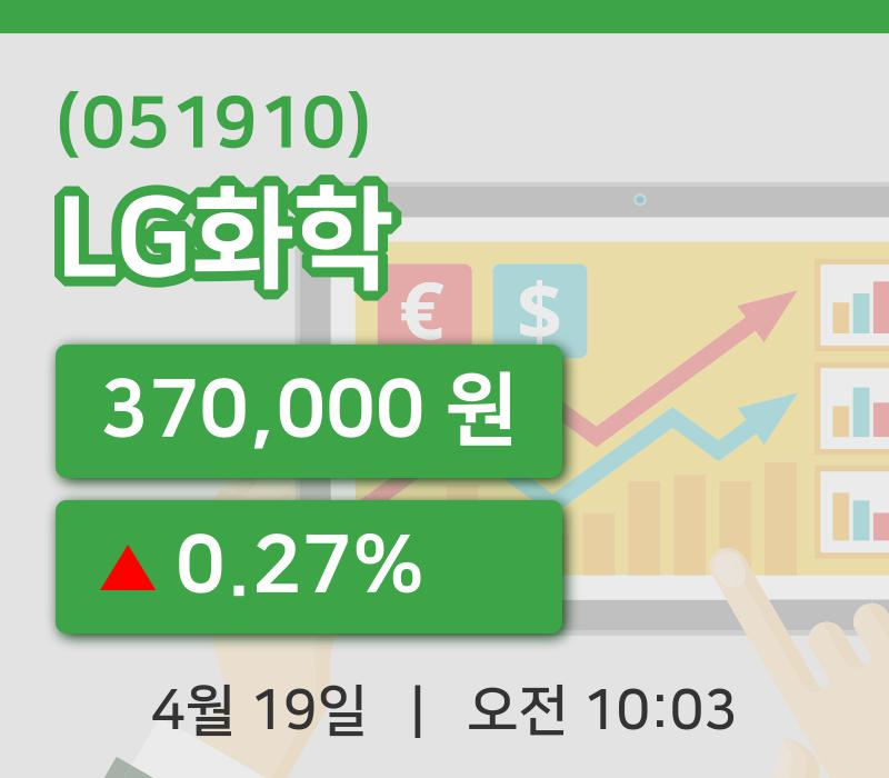 [LG화학주가] 19일 이시각 현재  370,000원