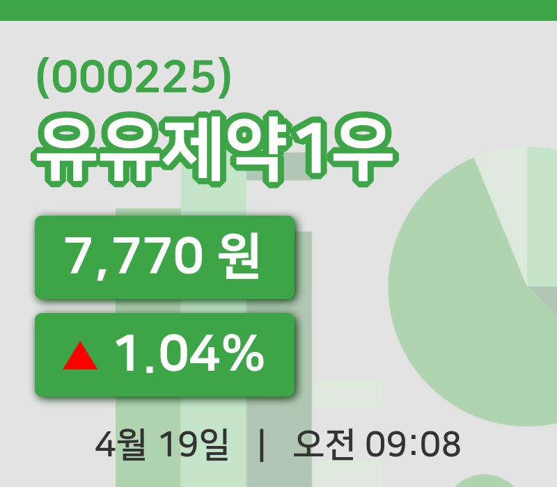 [유유제약1우주가] 19일 이시각 현재  7,770원