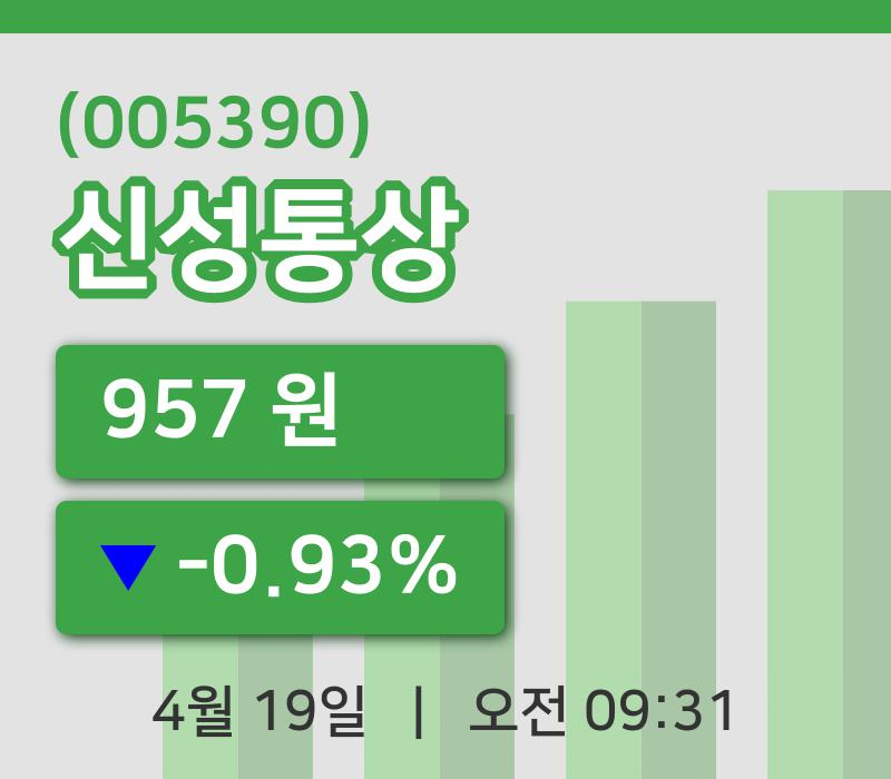 [신성통상주가] 9시 31분 현재 957원