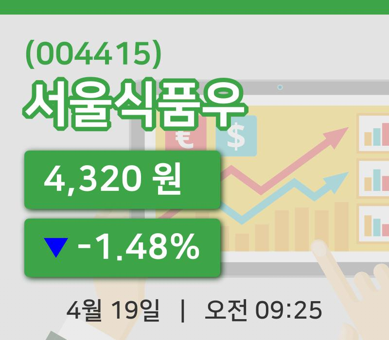 [서울식품우주가] 9시 25분 현재 4,320원