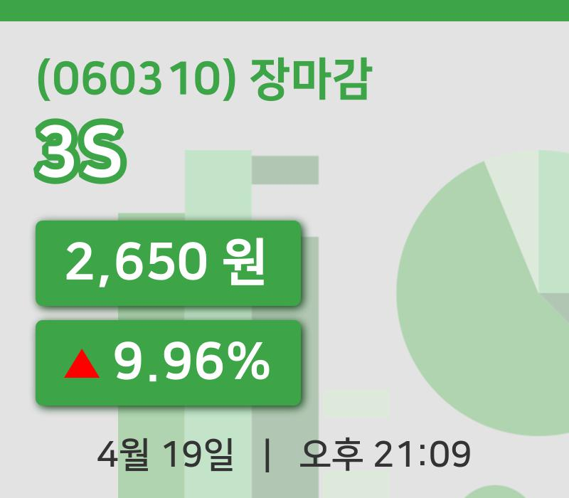 마감증시보고3S 19일 2,650원 장종료그래프정리