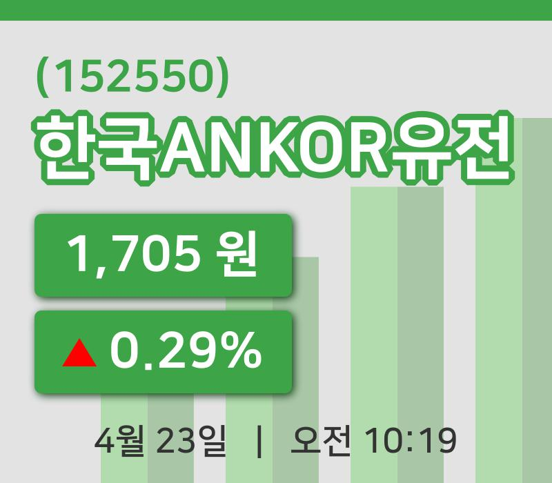 [한국ANKOR유전주가] 23일 이시각 현재  1,705원