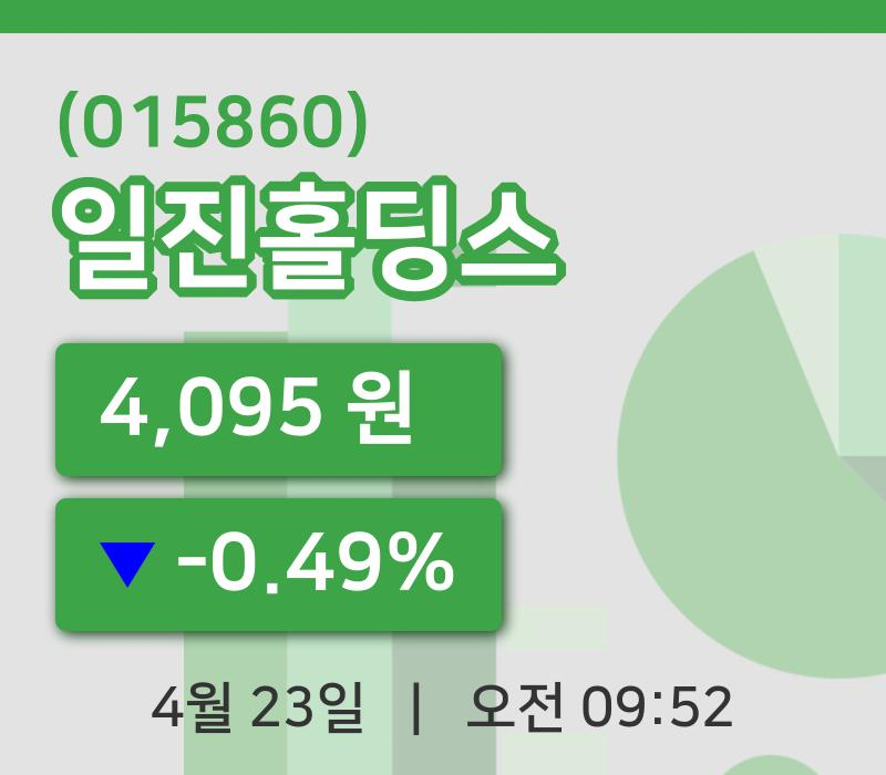 [일진홀딩스주가] 23일 9시 52분 현재 4,095원