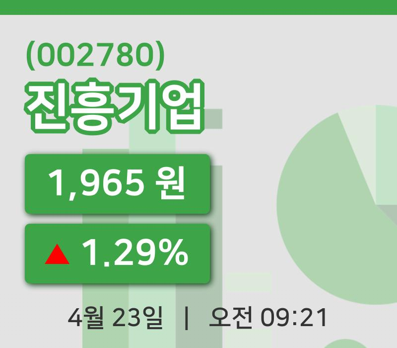 [진흥기업주가] 23일 9시 21분 현재 1,965원