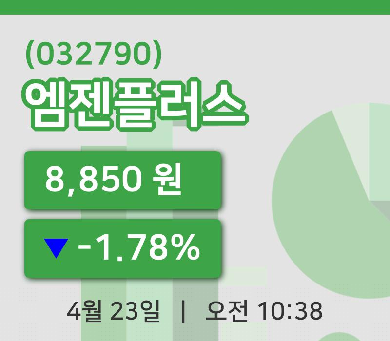 [엠젠플러스주가] 23일 이시각 현재  8,850원