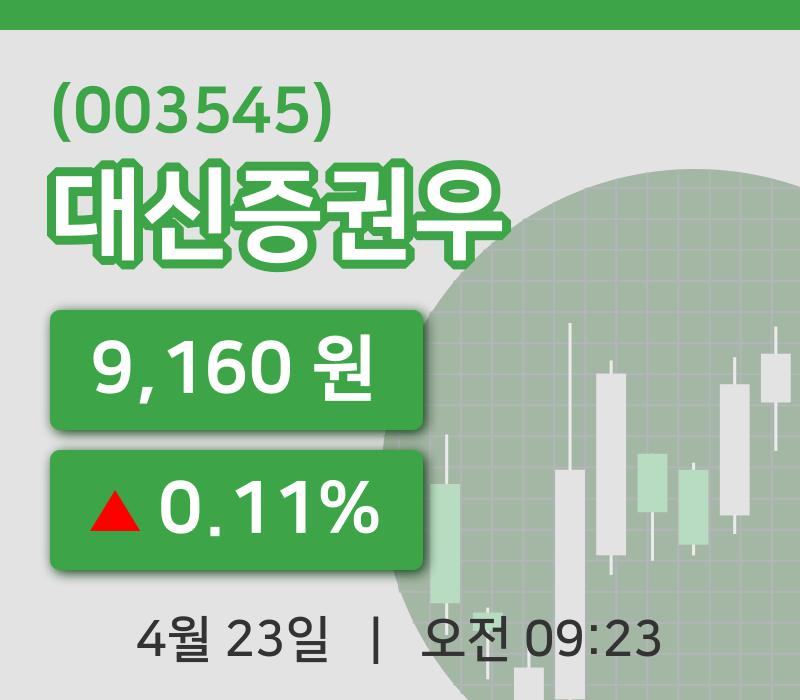 [대신증권우주가] 23일 이시각 현재  9,160원