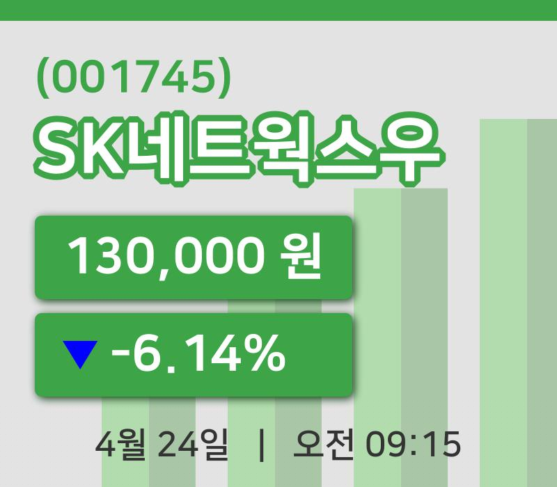 [SK네트웍스우주가] 24일 9시 15분 현재 130,000원