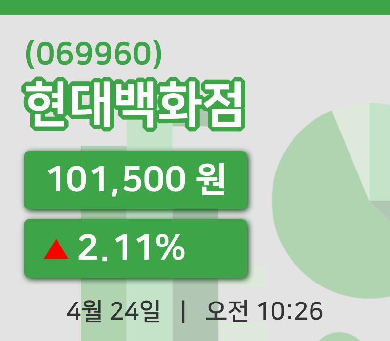 [현대백화점주가] 24일 10시 26분 현재 101,500원