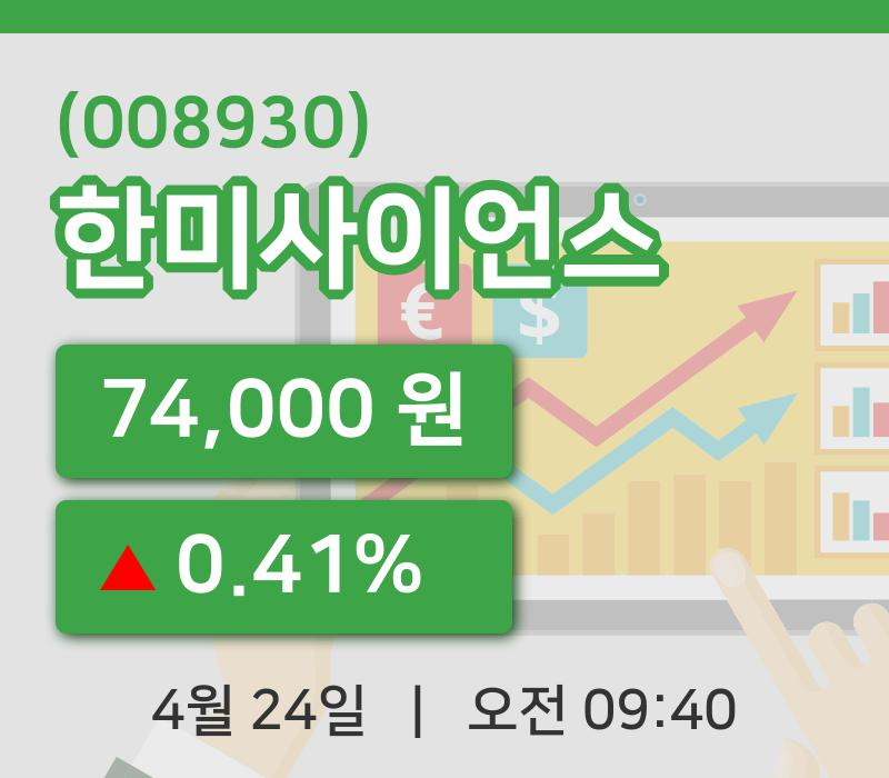 [한미사이언스주가] 24일 이시각 현재  74,000원