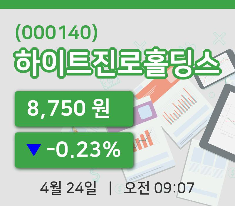 [하이트진로홀딩스주가] 9시 07분 현재 8,750원