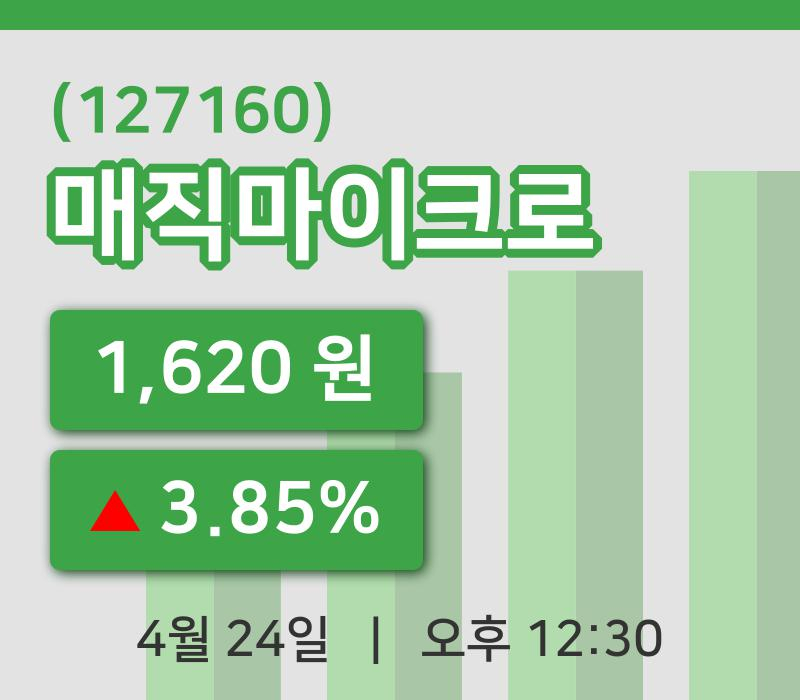 [매직마이크로주가] 24일 이시각 현재  1,620원