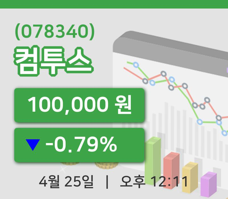 [컴투스주가] 25일 이시각 현재  100,000원