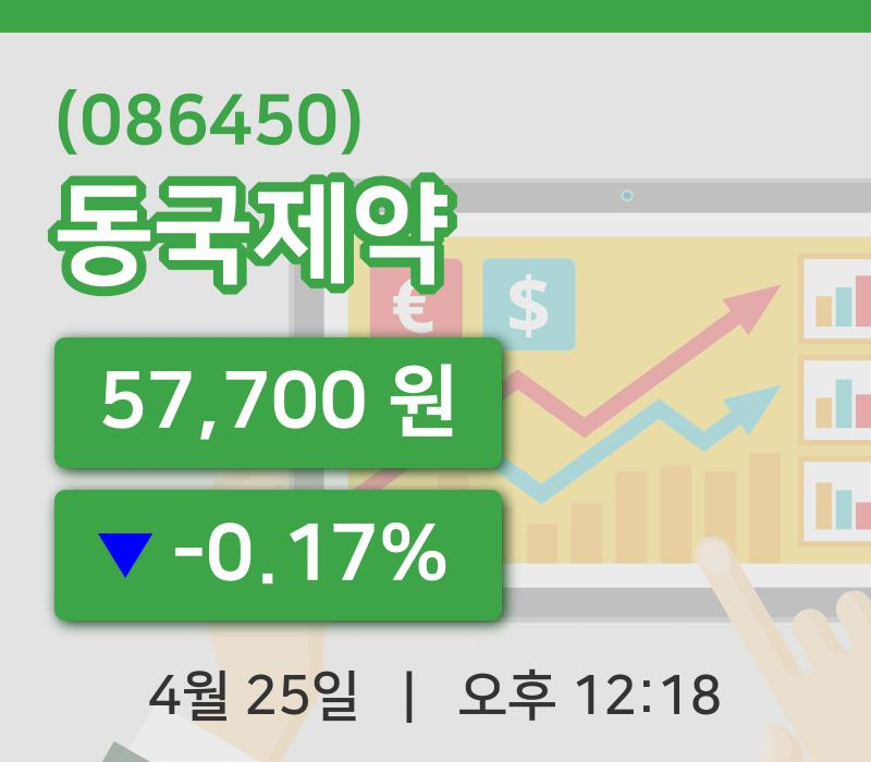 [동국제약주가] 12시 18분 현재 57,700원