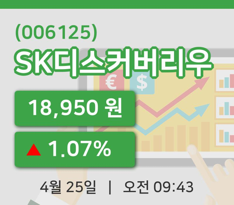 [SK디스커버리우주가] 9시 43분 현재 18,950원