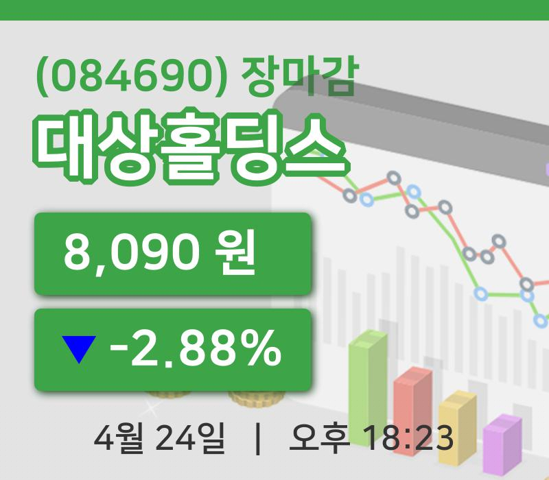 코스피정리대상홀딩스 24일 8,090원 장종료그래프종합정리