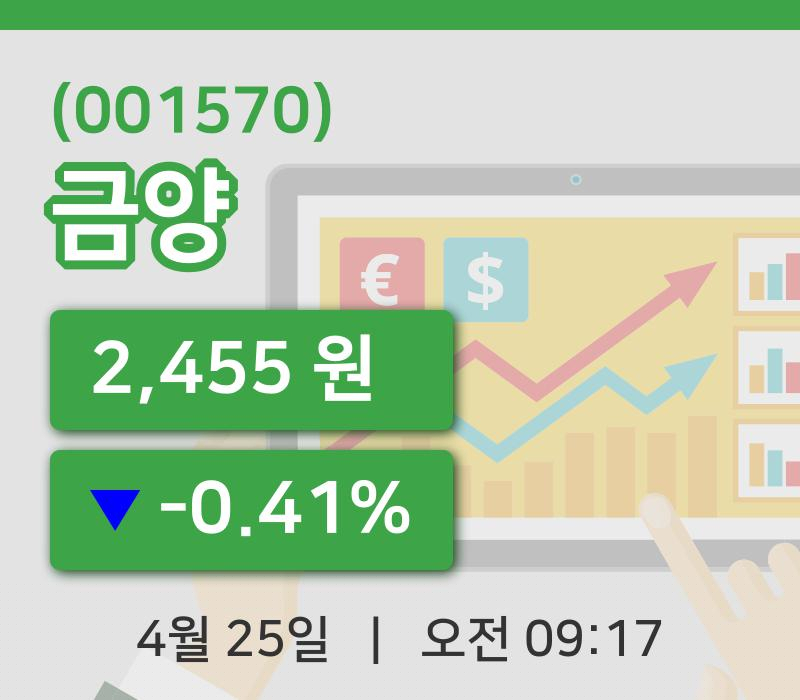 [금양주가] 25일 이시각 현재  2,455원