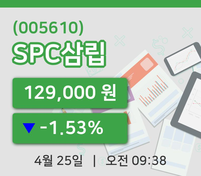 [SPC삼립주가] 25일 9시 38분 현재 129,000원