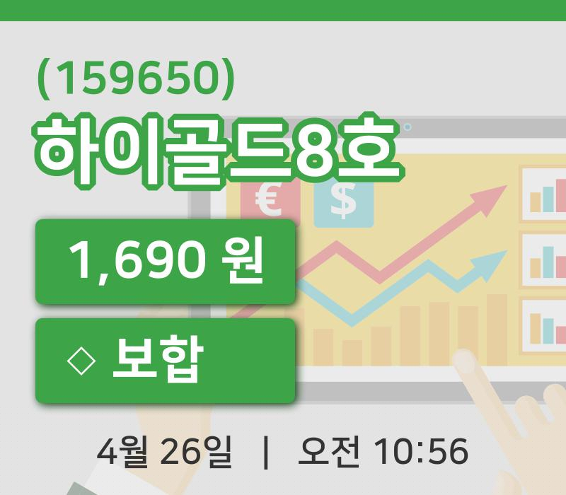 [하이골드8호주가] 26일 10시 56분 현재 1,690원